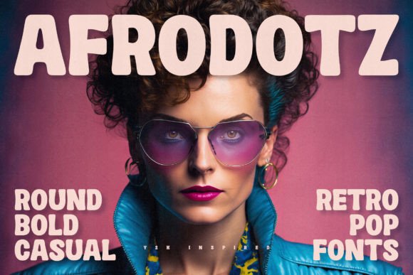 Afrodotz: Retro Bold Pop Y2K Font for Creative Designs