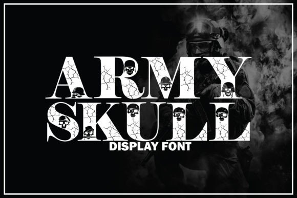 Army Skull: A Dramatic Decorative Font for Bold Marketing Designs