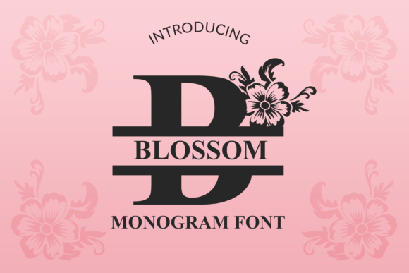 Blossom Monogram: A Floral Font for Elegant Branding and Social Media Campaigns