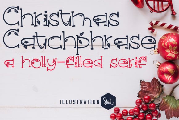 Christmas Catchphrase: A Handcrafted Font for Festive Editorial Design