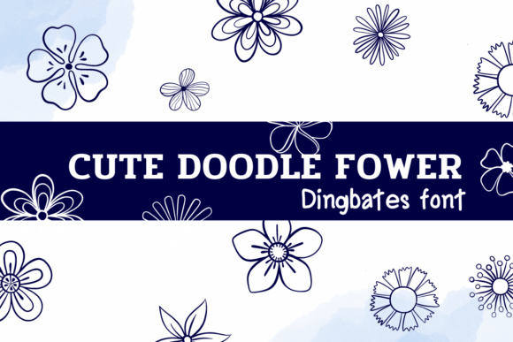 Cute Flower Doodle Font: A Dingbats Typeface for Creative Web Design