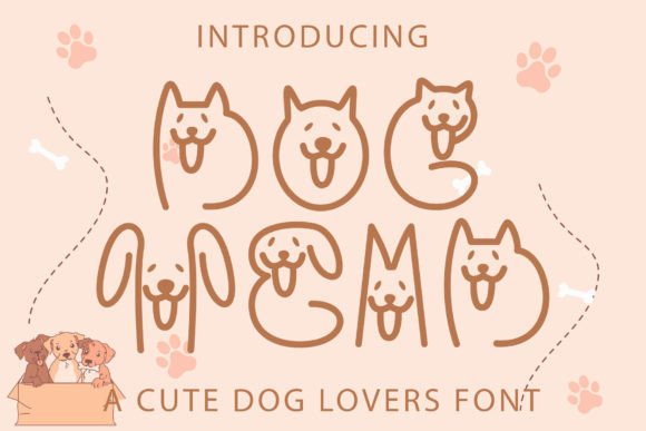Dog Head: A Decorative Font That Elevates Dog-Themed Branding