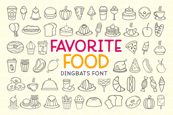 Favorite Food: A Tasty Dingbat Font for Playful Brand Design