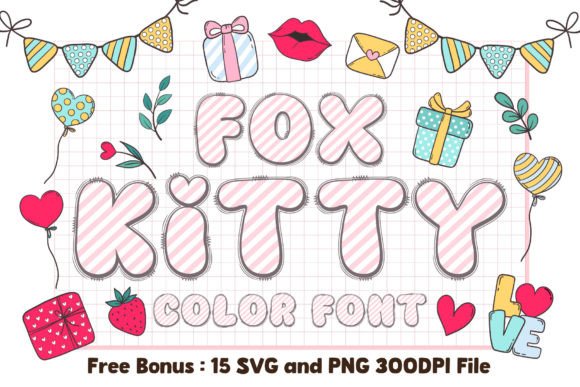 Fox Kitty: A Cute Color Font for Digital Branding and Web Design