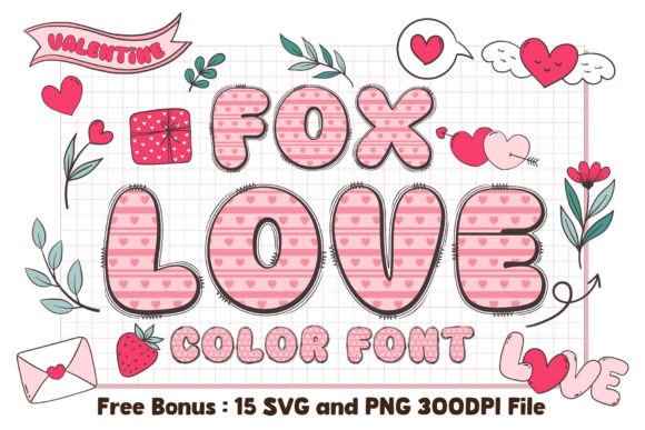 Fox Love: A Cute Color Font for Crafters and Makers