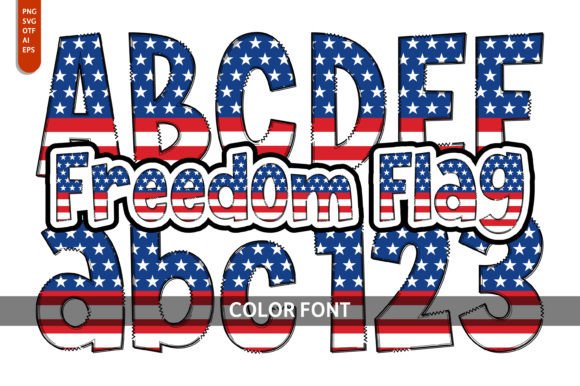Freedom Flag: A Patriotic Font for Handmade Crafters and Product Makers