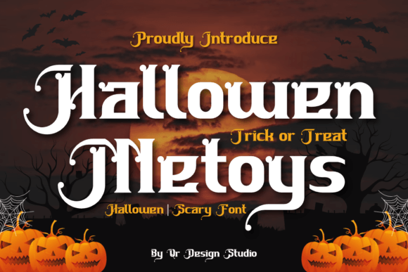 Hallowen Metoys: A Bold Decorative Font for Creative Branding Projects