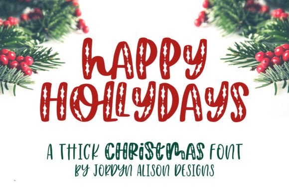 Happy Hollydays: A Festive Font for Cheerful Editorial Designs
