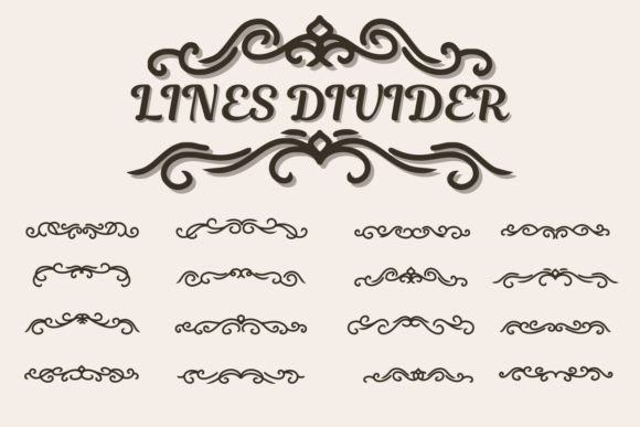 Lines Divider: A Bold Vintage Dingbat Font for Handmade Labels and Invitations