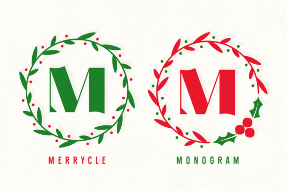 Merrycle Monogram: A Decorative Font for Elegant Editorial Design