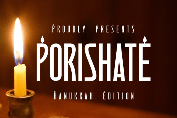Porisathe: A Festive Hanukkah Font for Holiday-Themed Editorial Design
