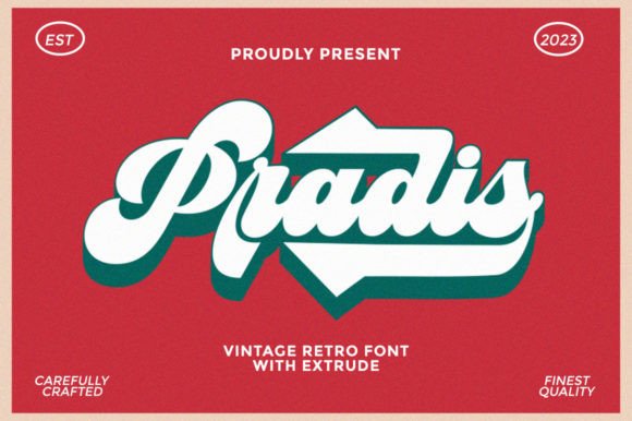 Pradis: A Vintage Retro Font That Elevates Small Business Branding