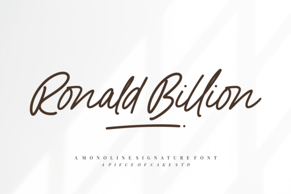 Ronald Billion: A Stylish Monoline Signature Font for Modern Marketers