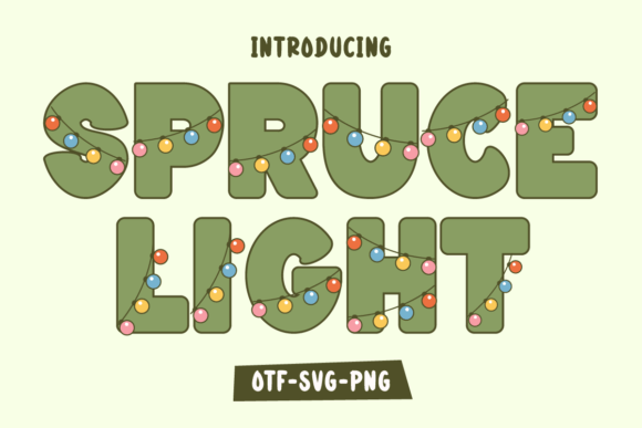 Spruce Light: A Festive Color Font for Creative Projects