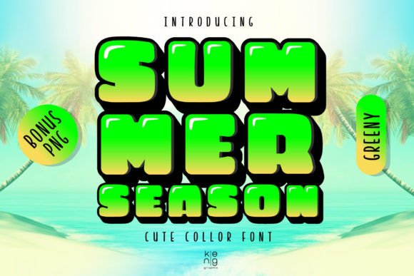 Summer Season Greeny: A Color Font That Elevates Digital Branding and Web Layouts