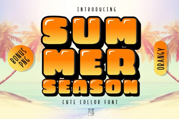 Summer Season Orangy: A Vibrant Color Font for Creative Projects
