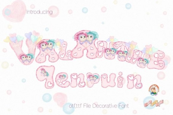 Valentine Penquin: A Playful Decorative Font for Handmade Labels, Invitations & More