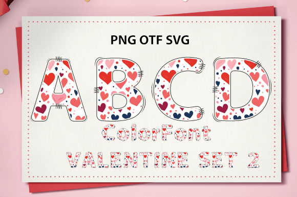 Valentine Set 2: A Color Font for Digital Romance and Brand Expression