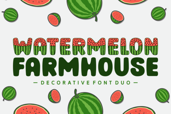Watermelon Farmhouse: A Bold Decorative Font for Modern Branding Projects
